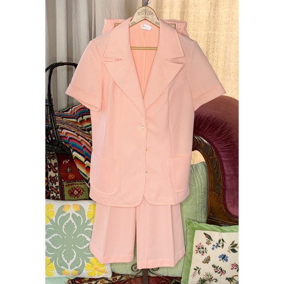 70s Polyester Flair Leg Suit - Picture 5 of 6